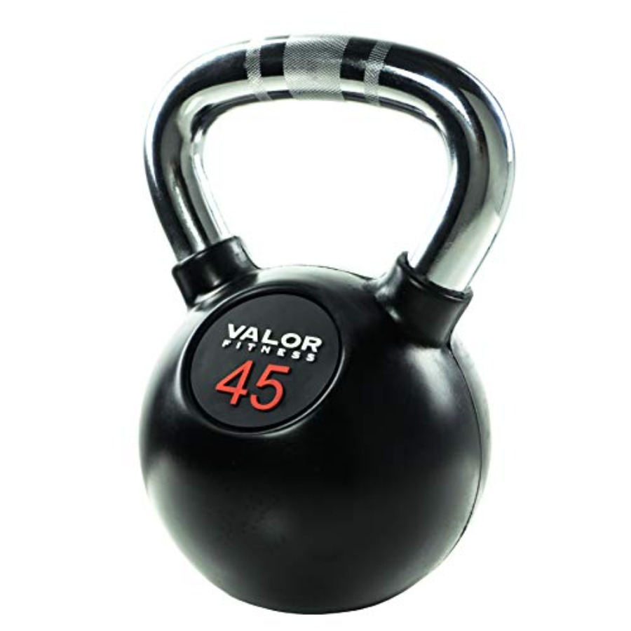 Home Gym Kettlebells - Chrome Handle Rubber Coated Kettlebells 8-70lbs