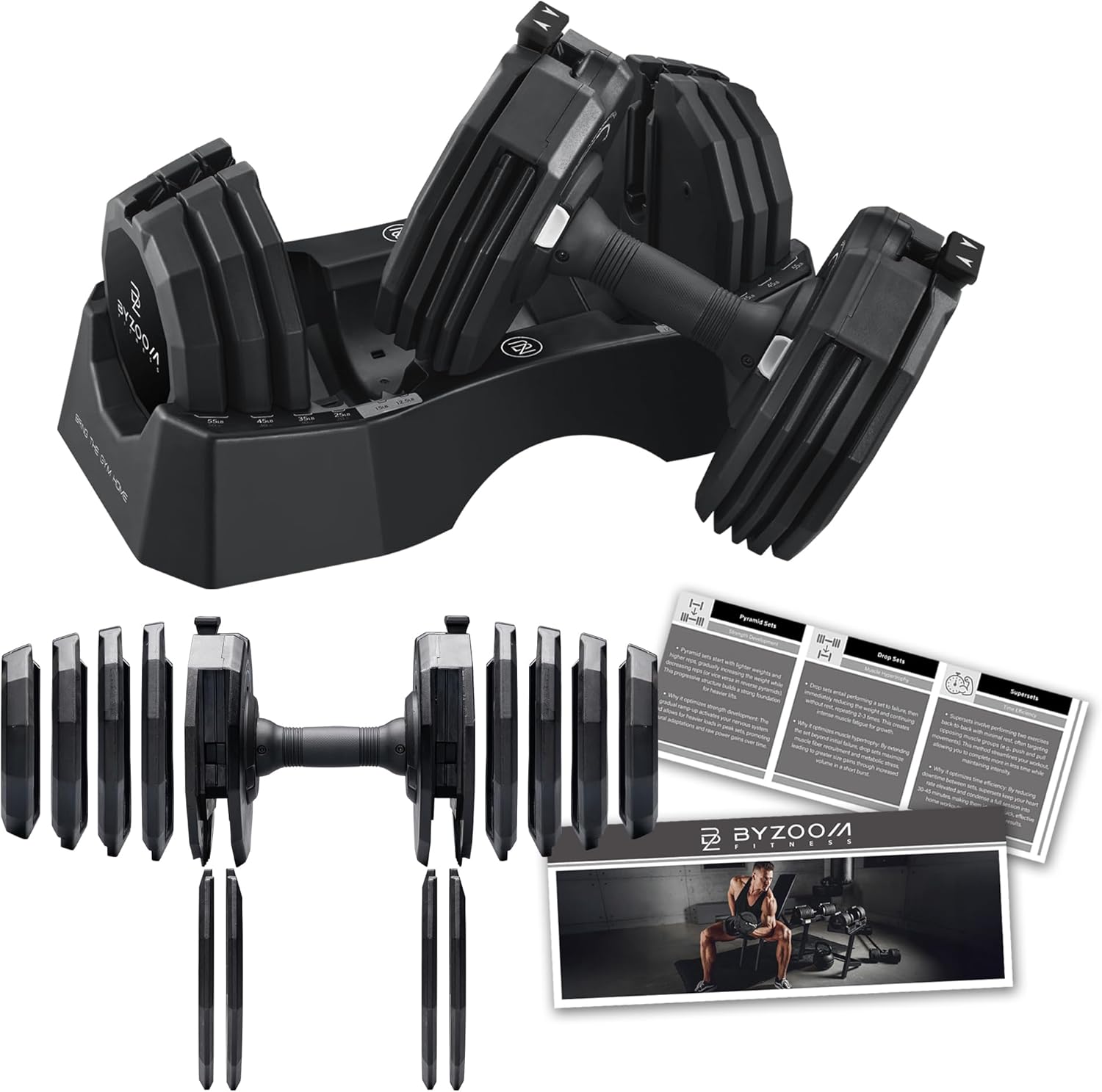Home Gym Dumbbell Set - Adjustable Dumbbell Pair Set of 2,