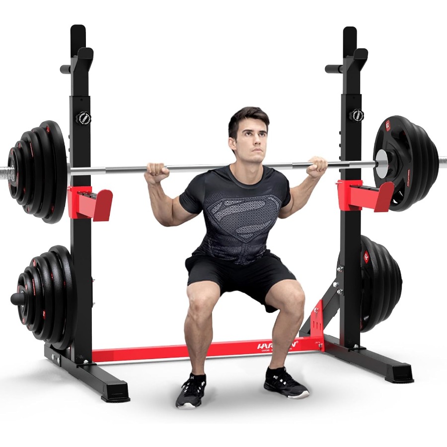 Home Gym Half Rack - Heavy Duty Squat Rack, Bench Press