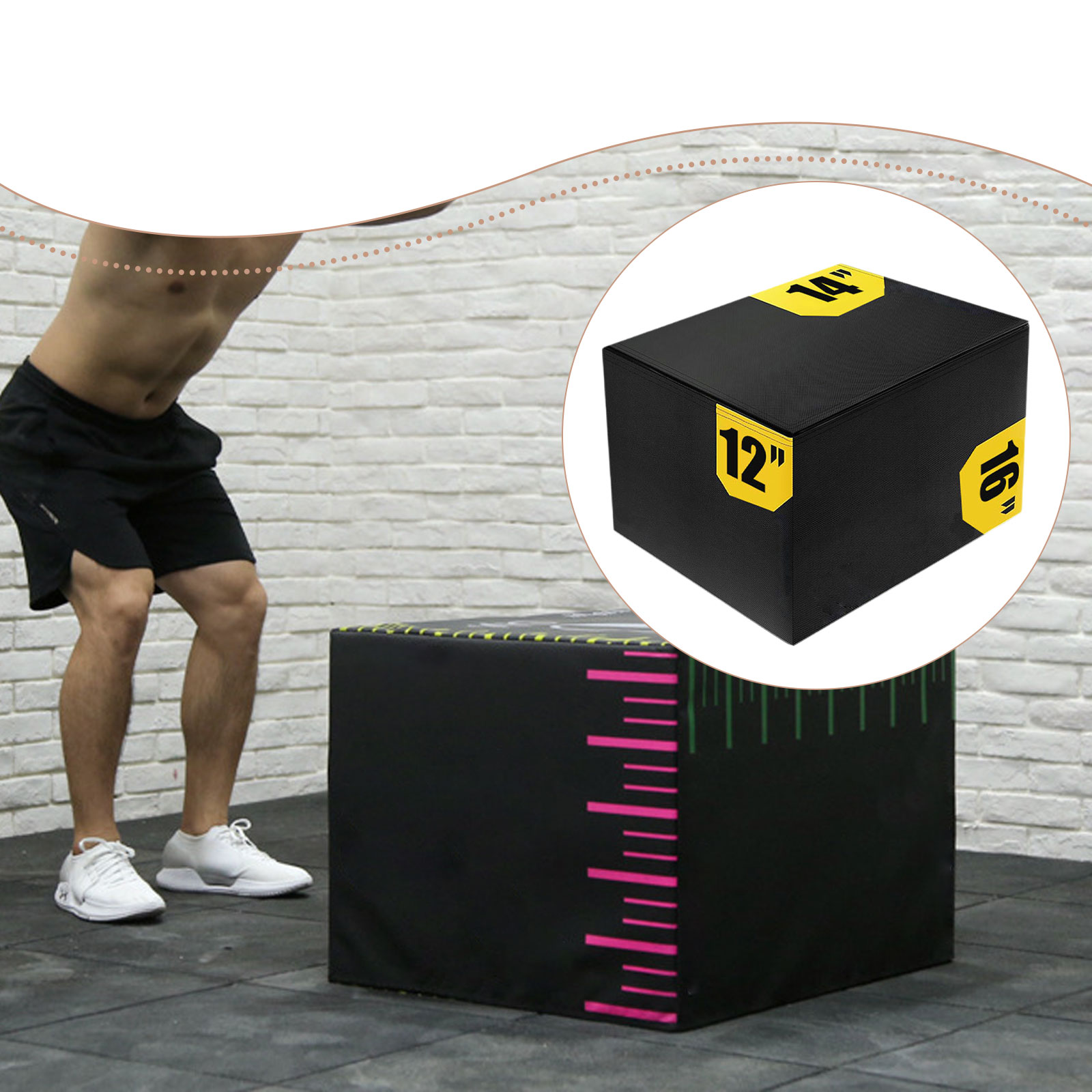 Home Gym Jump Box - 3 in 1 Plyometric Jumping Box