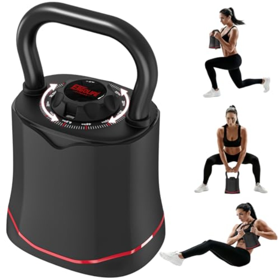 Home Gym Kettlebells - 40LB Adjustable Kettlebell Set, 6-in-1 Quick