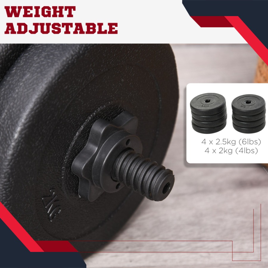Adjustable 2 x 22lbs Weight Du - Home Gym Dumbbell Set ulasan dan harga