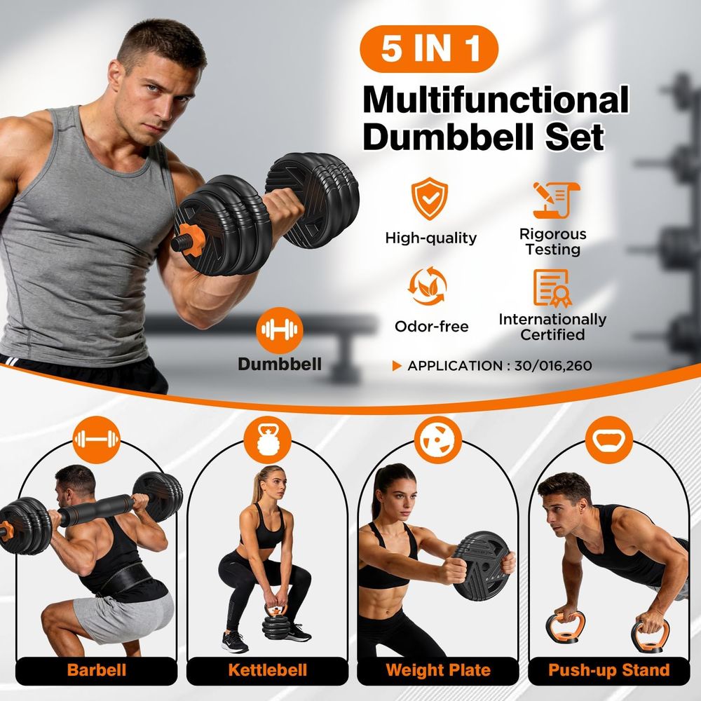 5 In 1 Adjustable Dumbbell Set - Home Gym Dumbbell Set ulasan dan harga