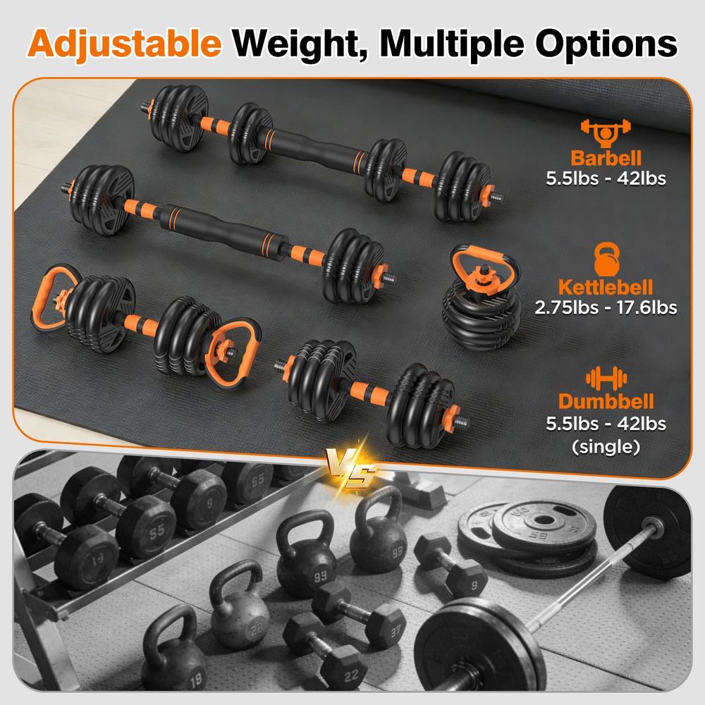 5 In 1 Adjustable Dumbbell Set - Home Gym Dumbbell Set ulasan dan harga