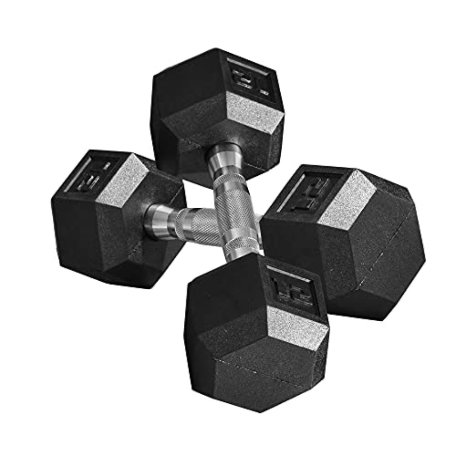 40lbs/45lbs/50lbs Rubber Dumbb - Home Gym Dumbbell Set ulasan dan harga