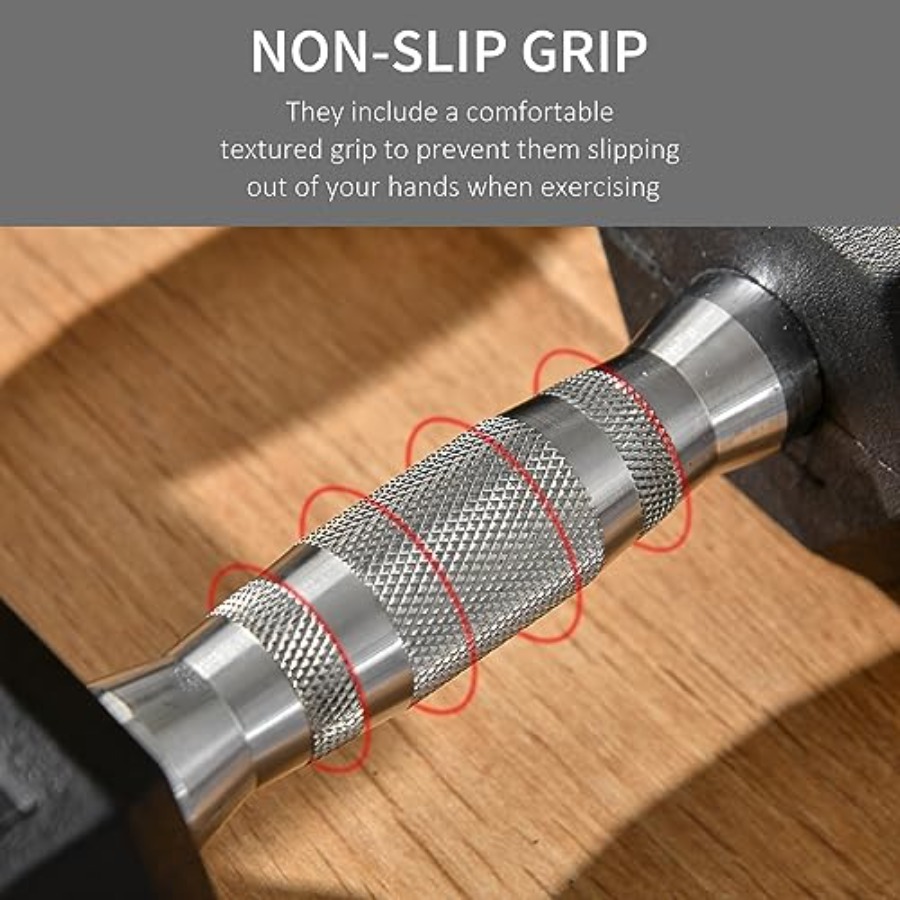 40lbs/45lbs/50lbs Rubber Dumbb - Home Gym Dumbbell Set ulasan dan harga