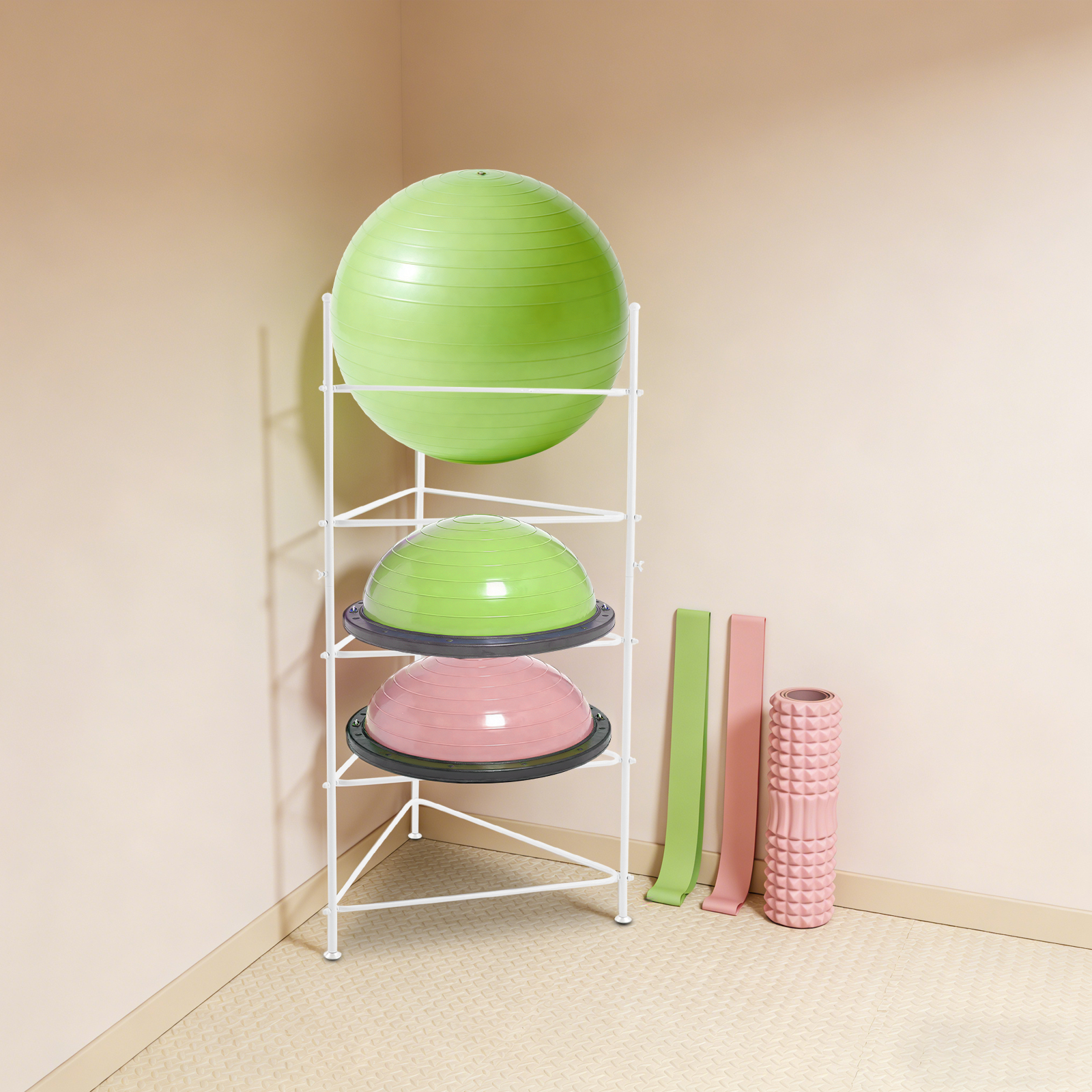 5-Tier Balance Ball Storage Ra - Home Gym Half Rack ulasan dan harga