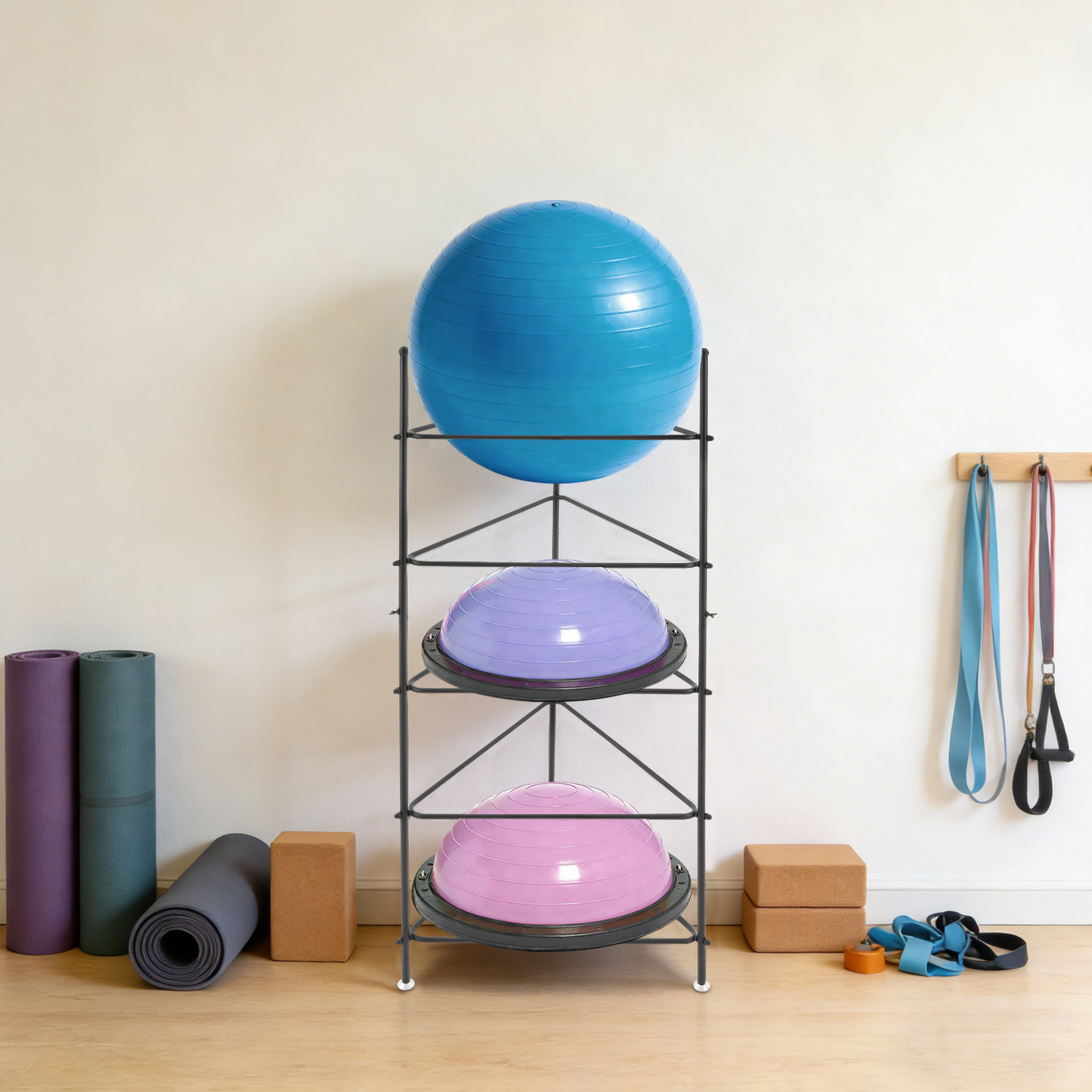 5-Tier Balance Ball Storage Ra - Home Gym Half Rack ulasan dan harga