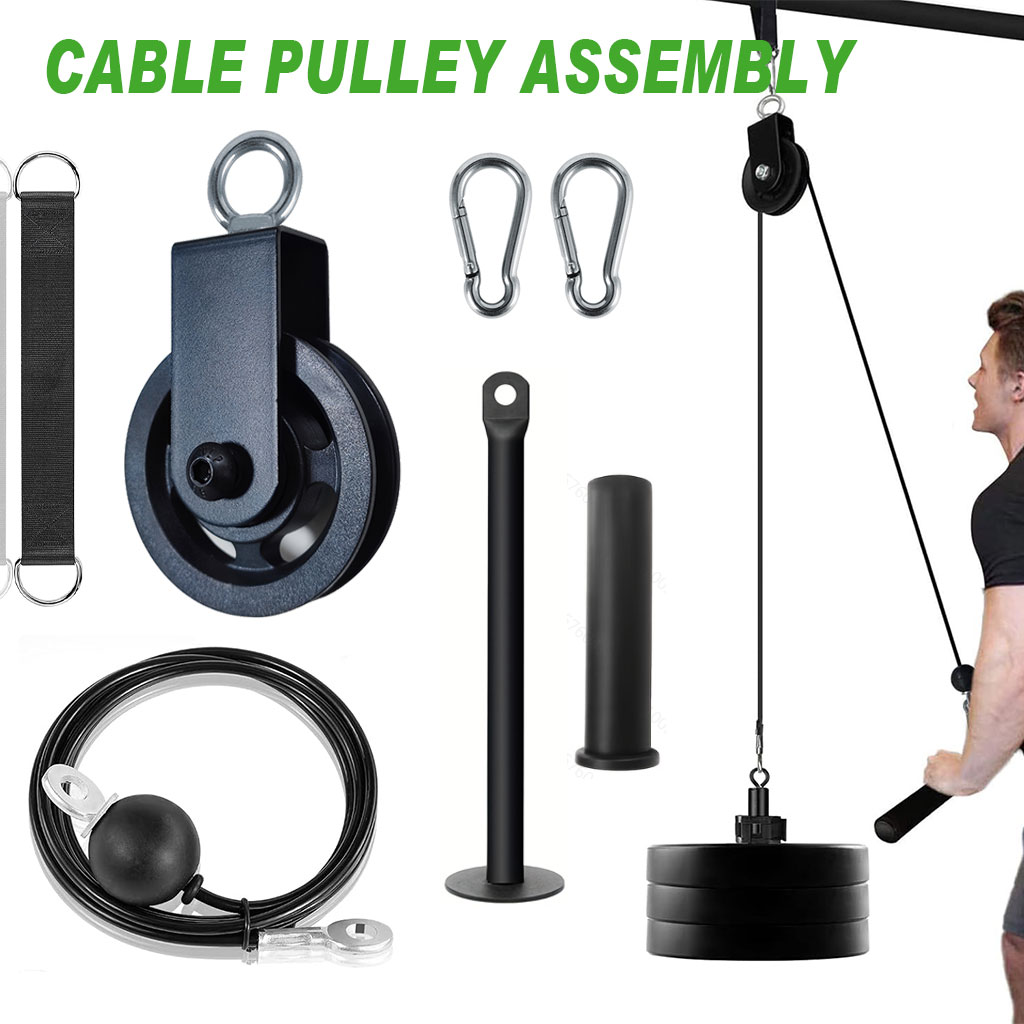 360° Silent Pulley Wheel with  - Home Gym Cable Pulley System ulasan dan harga