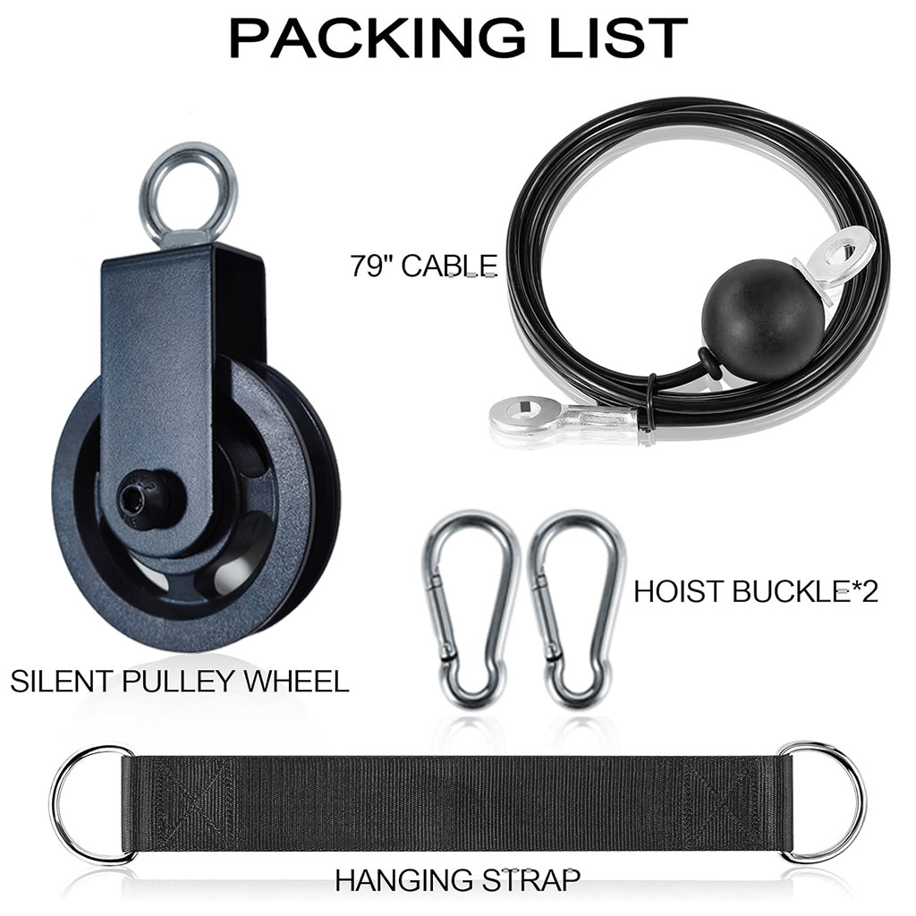360° Silent Pulley Wheel with  - Home Gym Cable Pulley System ulasan dan harga