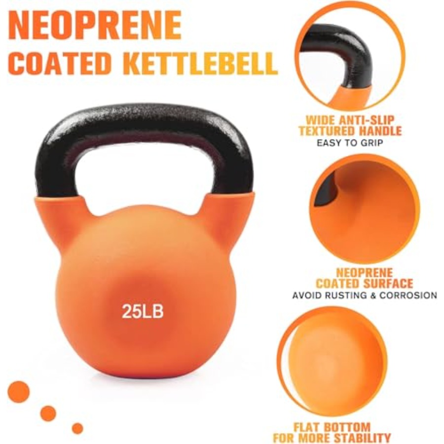 Neoprene Coated Kettlebell Wei - Home Gym Kettlebells ulasan dan harga