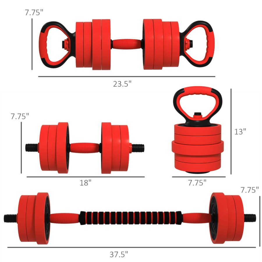 4-in-1 Adjustable Weights Dumb - Home Gym Used ulasan dan harga