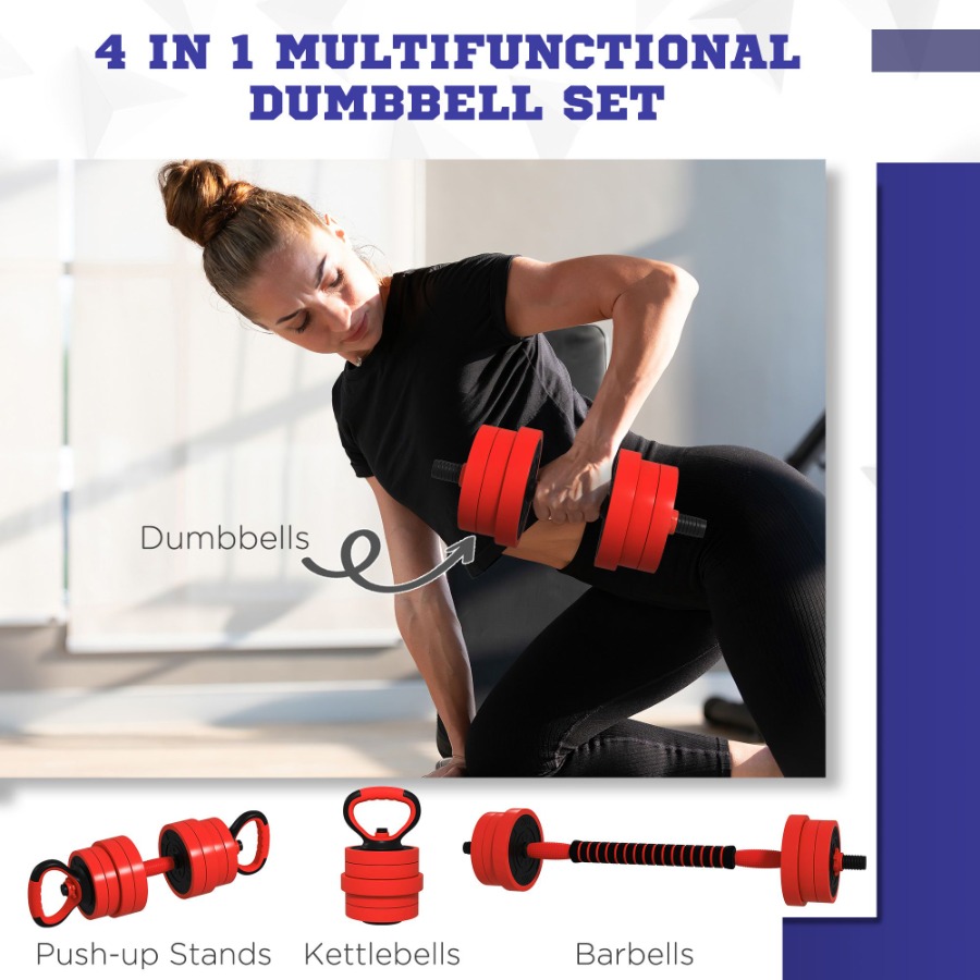 4-in-1 Adjustable Weights Dumb - Home Gym Used ulasan dan harga