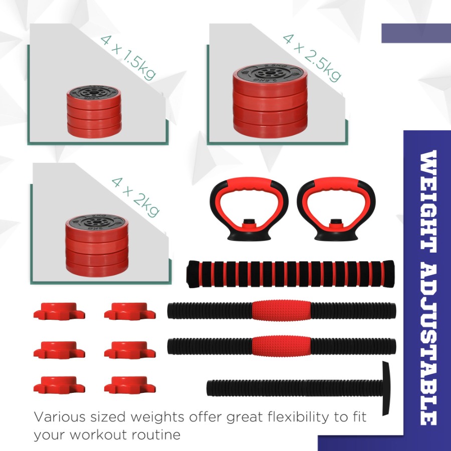 4-in-1 Adjustable Weights Dumb - Home Gym Used ulasan dan harga