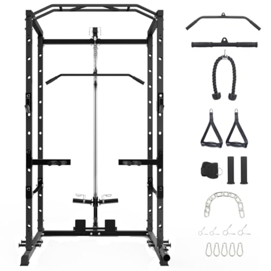 1600 Lbs Power Rack for Home G - Home Gym Cable Pulley System ulasan dan harga