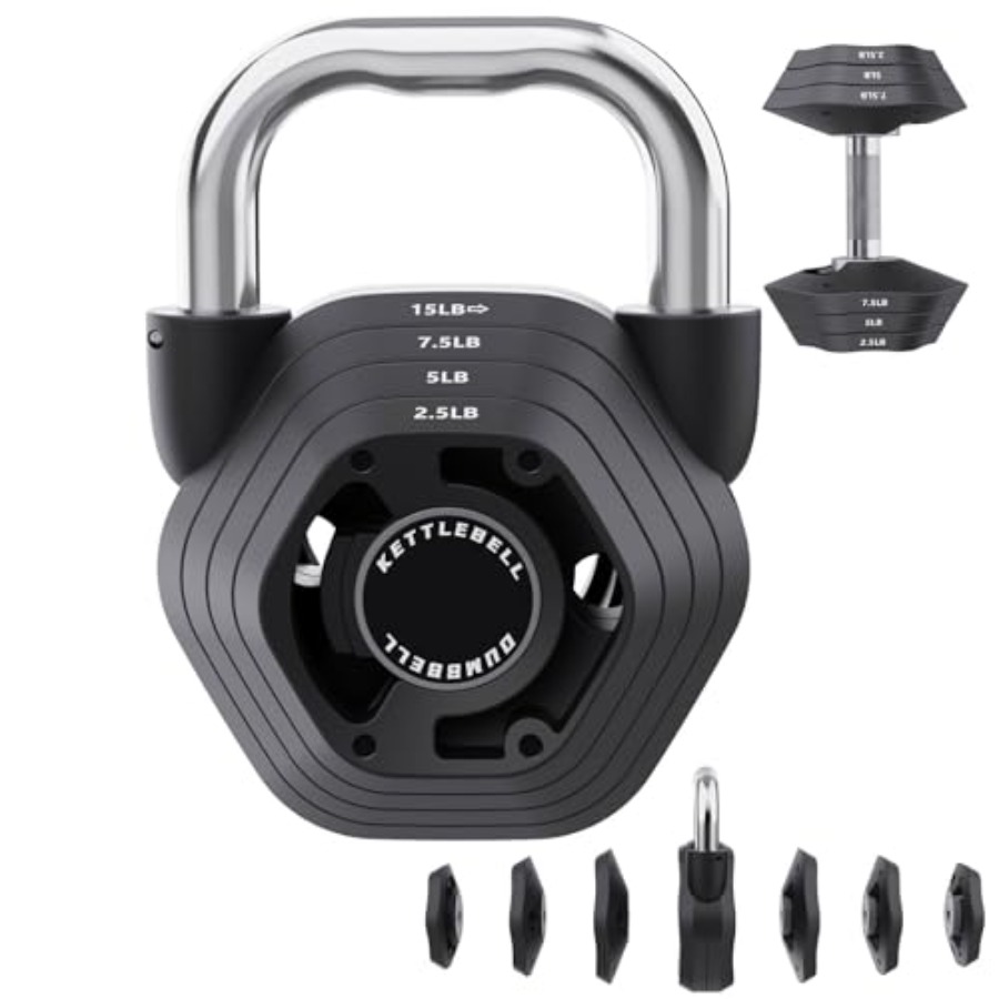 2-in-1 Adjustable Kettlebell 1 - Home Gym Kettlebells ulasan dan harga