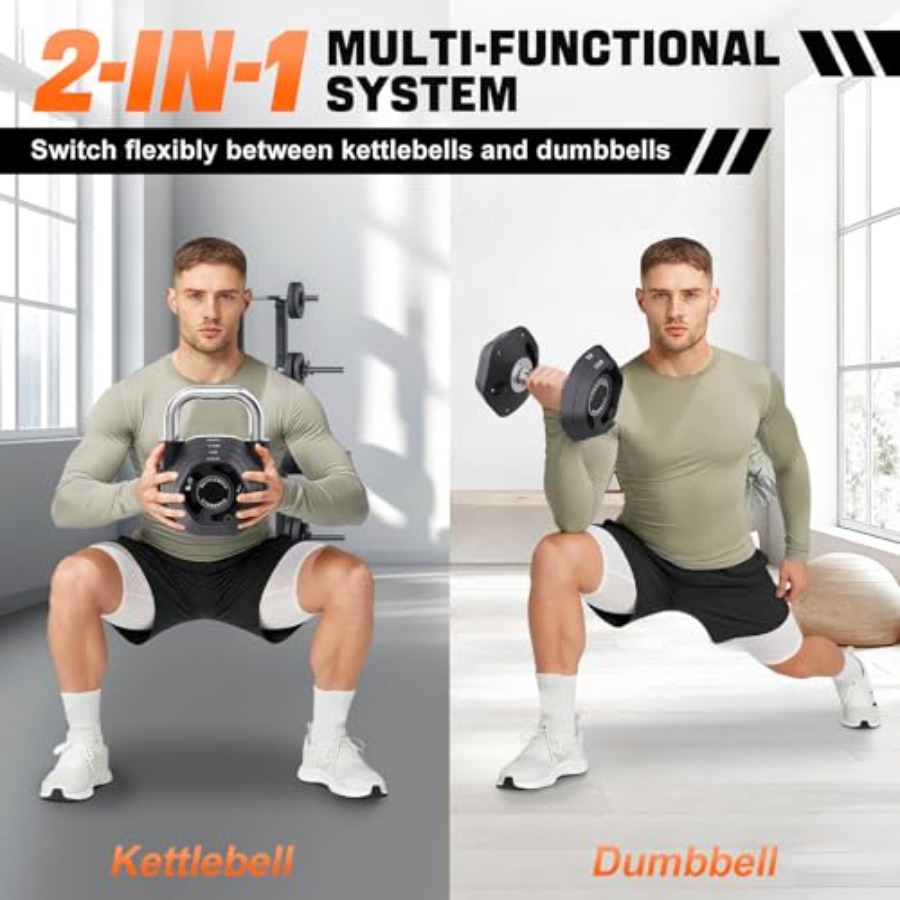 2-in-1 Adjustable Kettlebell 1 - Home Gym Kettlebells ulasan dan harga
