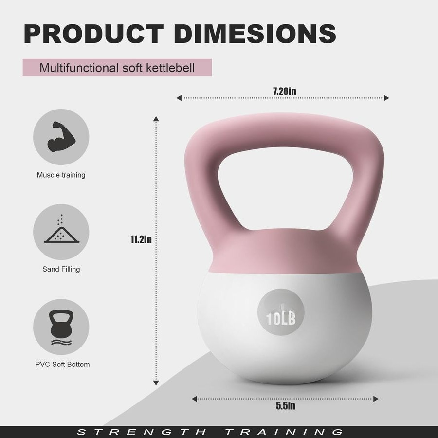 Kettlebell 5LB 10LB 15LB 20LB  - Home Gym Kettlebells ulasan dan harga