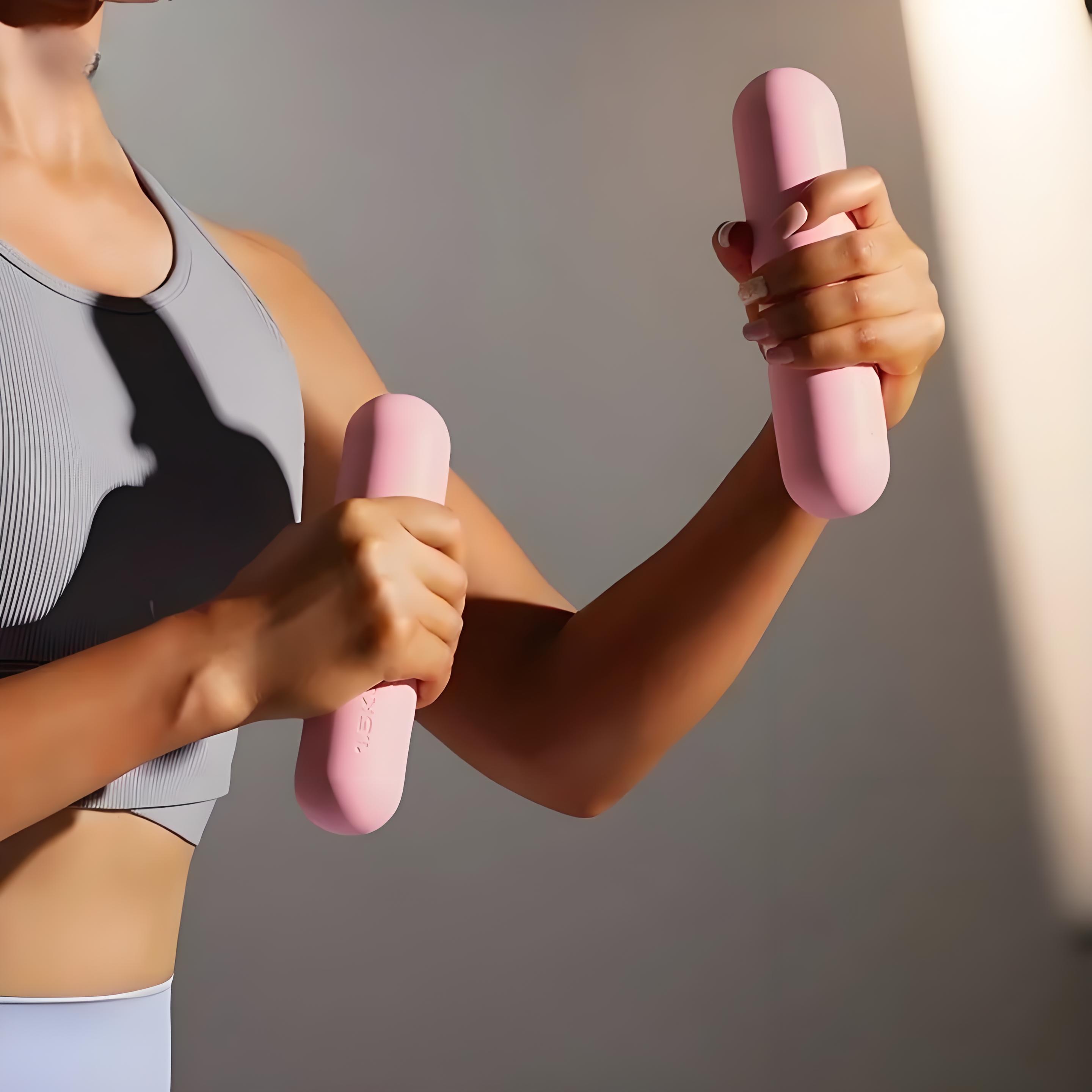 Barbell Bar Beam Silicone Dumb - Home Gym Dumbbell Set ulasan dan harga