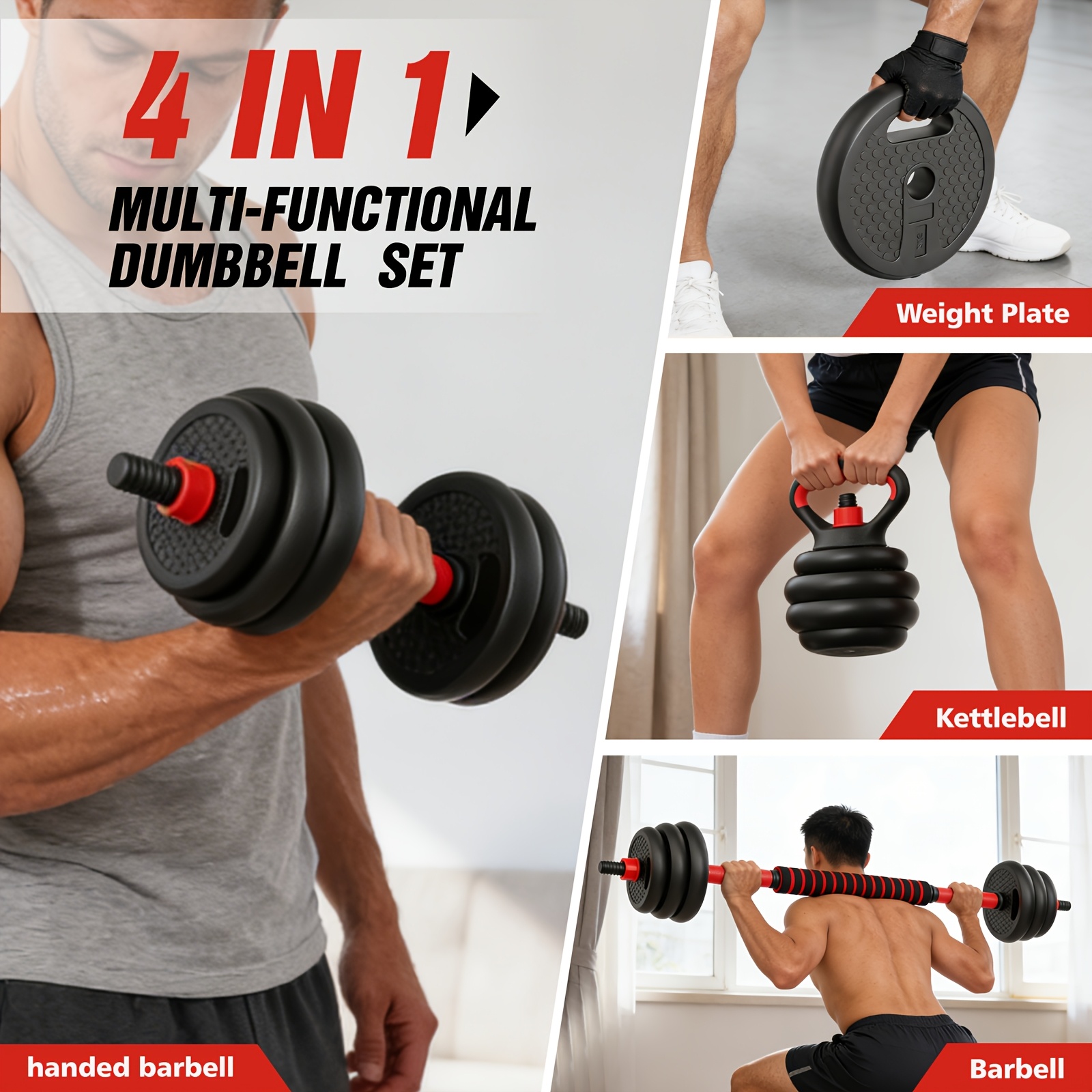 Adjustable Dumbbell Set, Free  - Home Gym Used ulasan dan harga