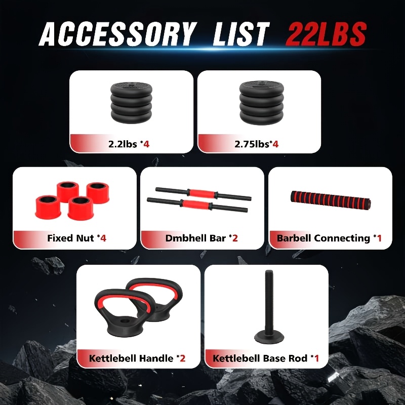 Adjustable Dumbbell Set, Free  - Home Gym Used ulasan dan harga