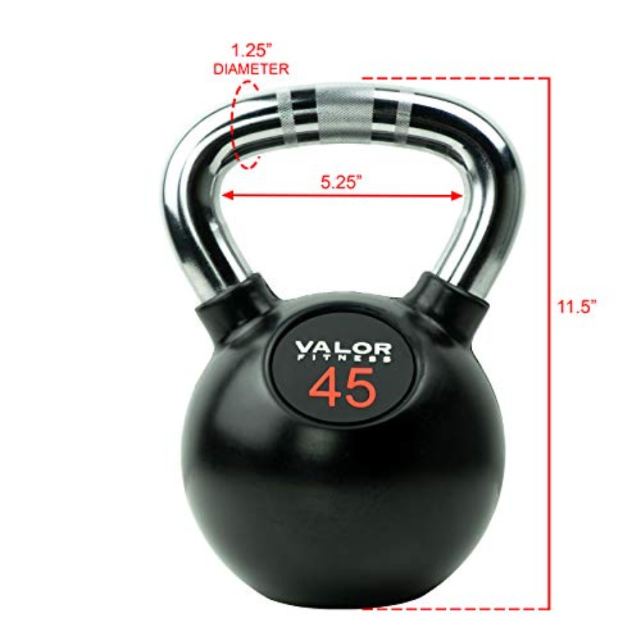 Chrome Handle Rubber Coated Ke - Home Gym Kettlebells ulasan dan harga