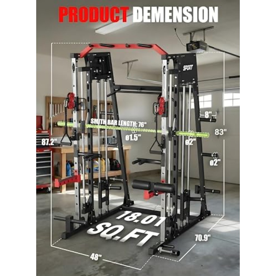 Smith Machine Home Gym All in  - Home Gym One Machine ulasan dan harga