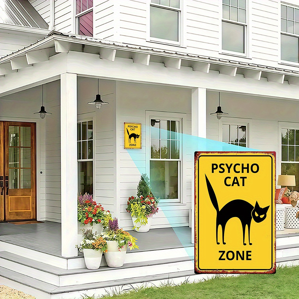 1pc, Metal Sign, Psycho Cat Zo - Home Zone Gym ulasan dan harga