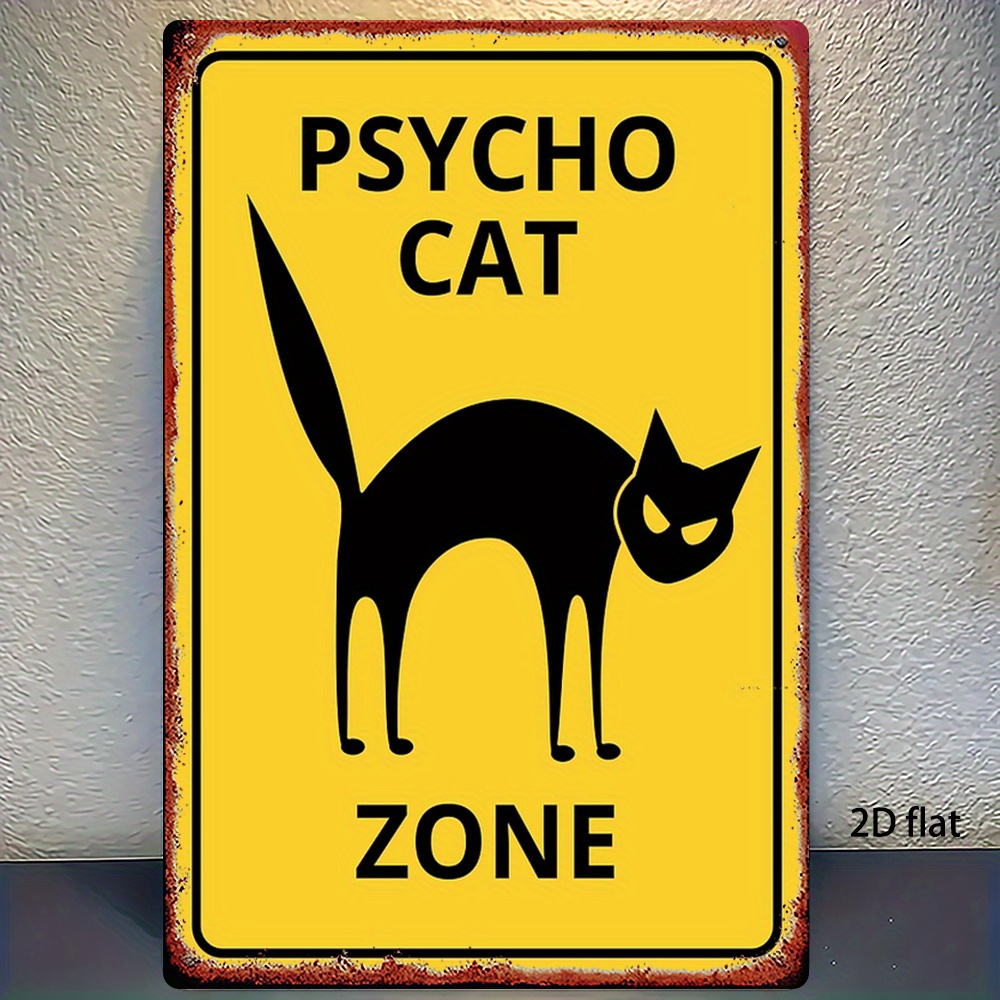 1pc, Metal Sign, Psycho Cat Zo - Home Zone Gym ulasan dan harga