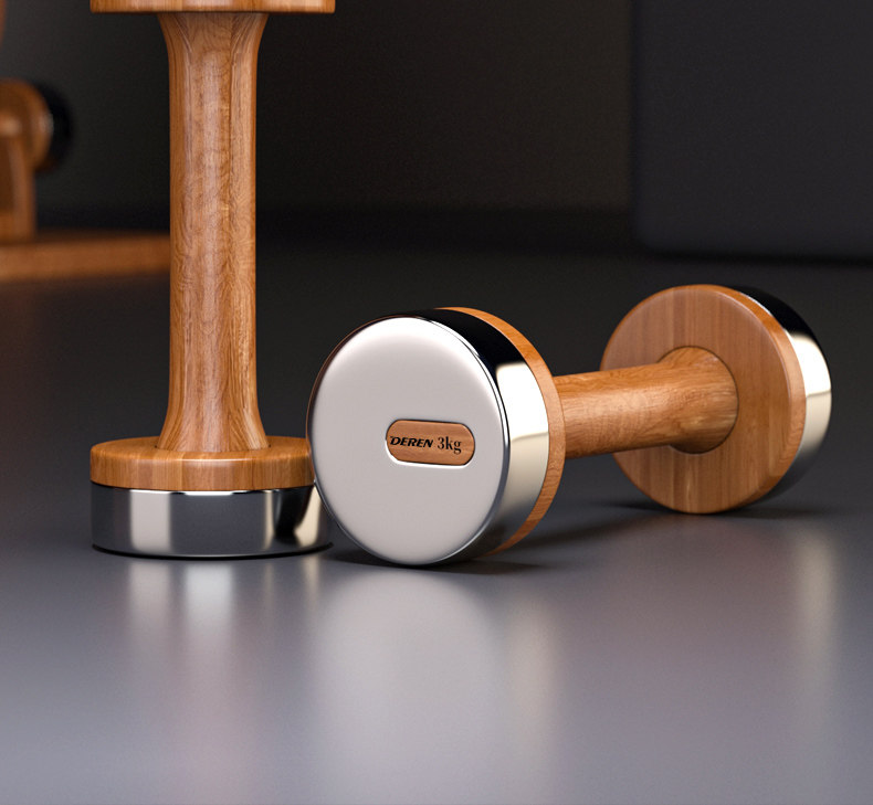 Wood & Steel Adjustable Dumbbe - Home Gym No Equipment ulasan dan harga