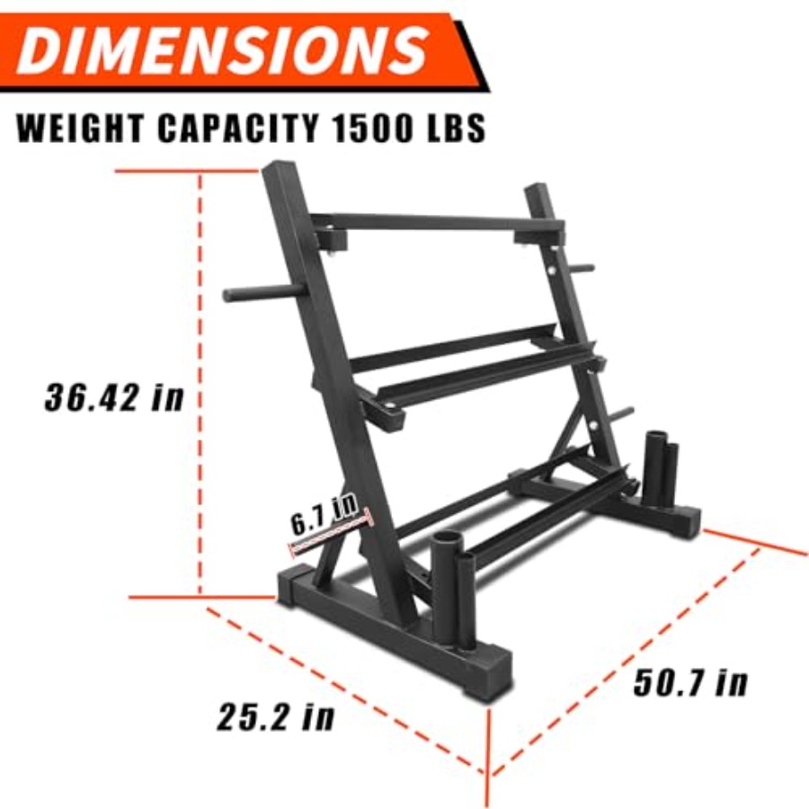 3-Tier Adjustable Dumbbell Rac - Home Gym Kettlebells ulasan dan harga