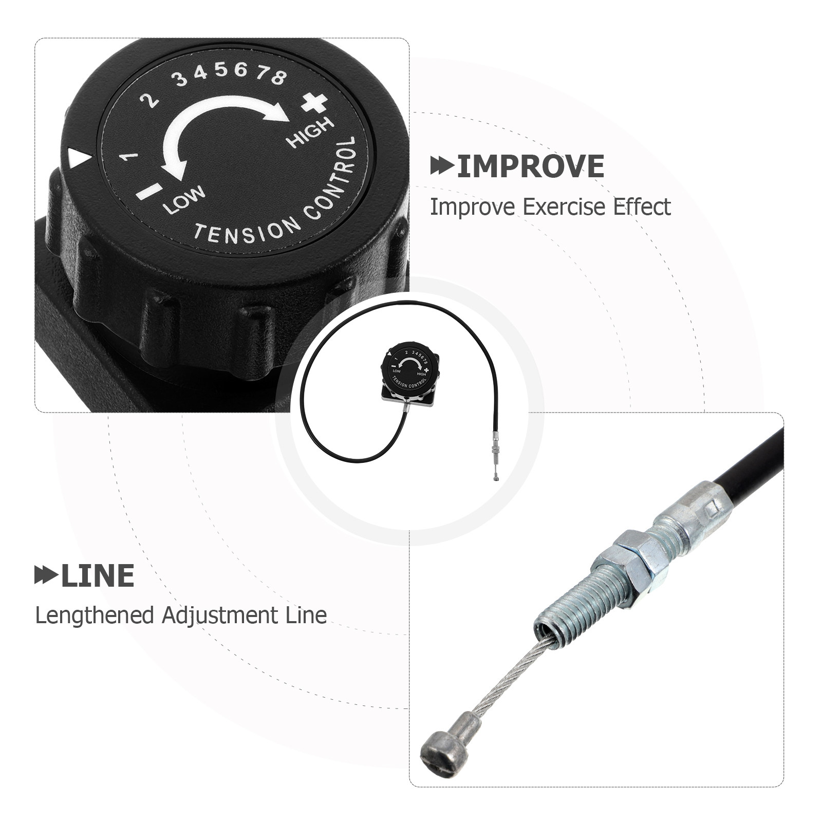 Exercise Bike Tension Controll - Home Gym Cable Pulley System ulasan dan harga