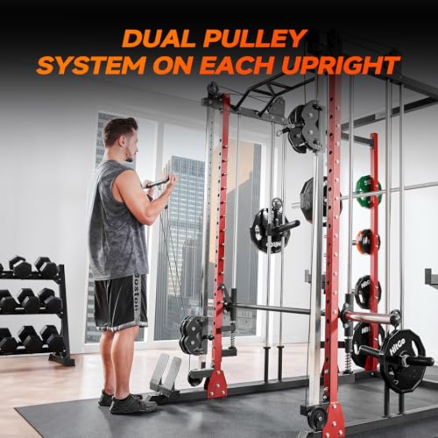 All-in-One Power Rack with Smi - Home Gym One Machine ulasan dan harga