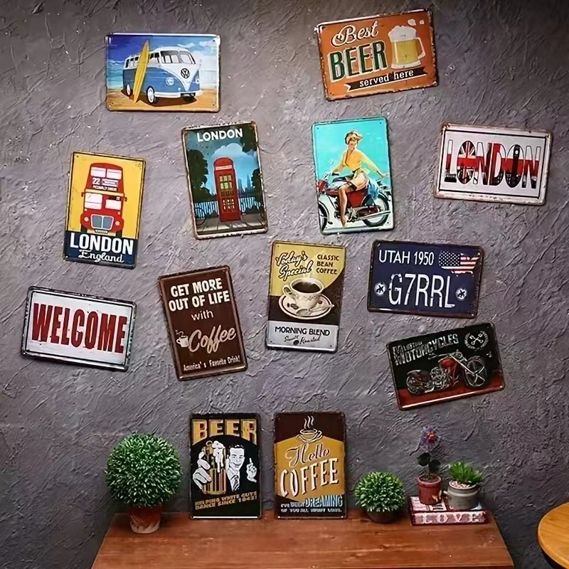 （2D Tin painting）1pc, Metal Si - Home Zone Gym ulasan dan harga