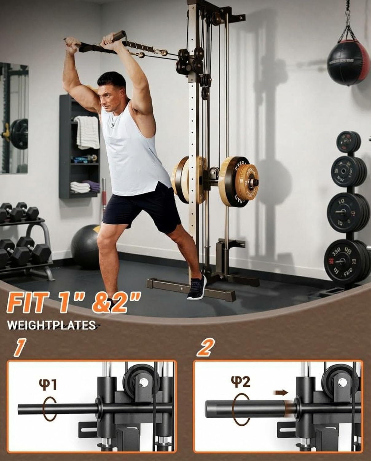 Wall Mount Cable Station Dual  - Home Gym Cable Pulley System ulasan dan harga