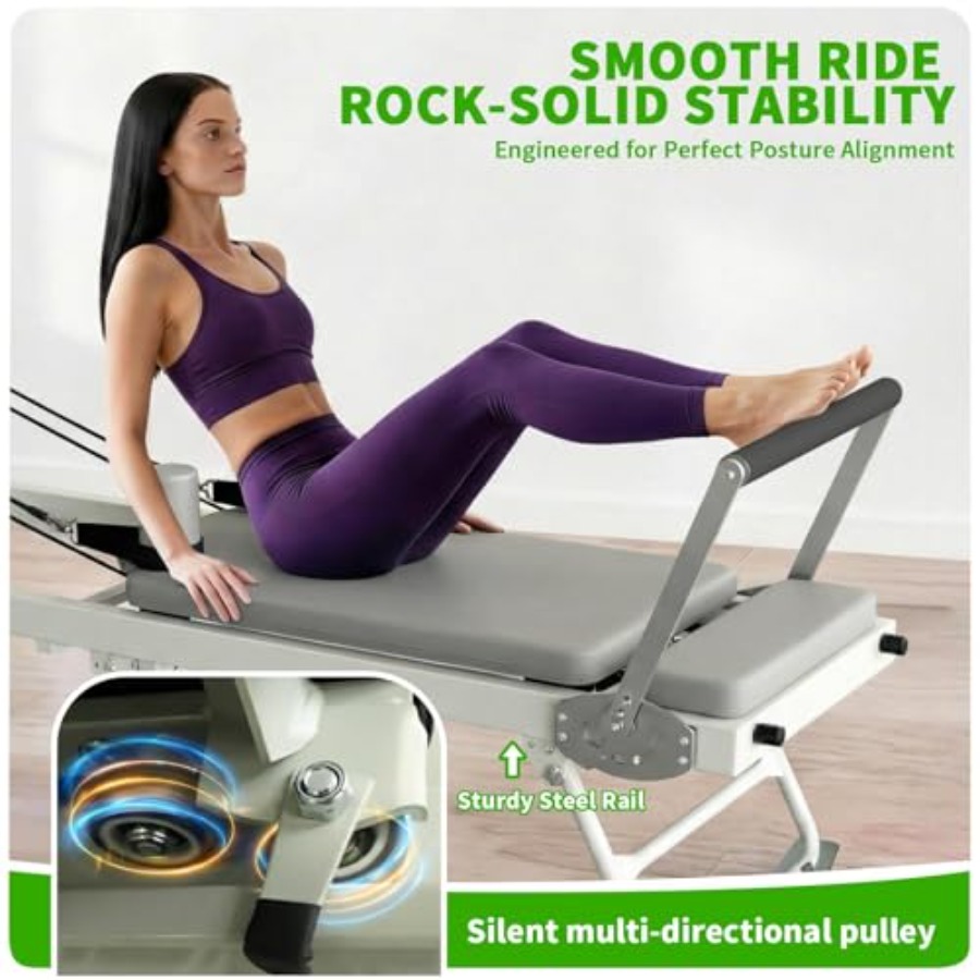 Foldable Pilates Reformer Mach - Home Gym No Equipment ulasan dan harga