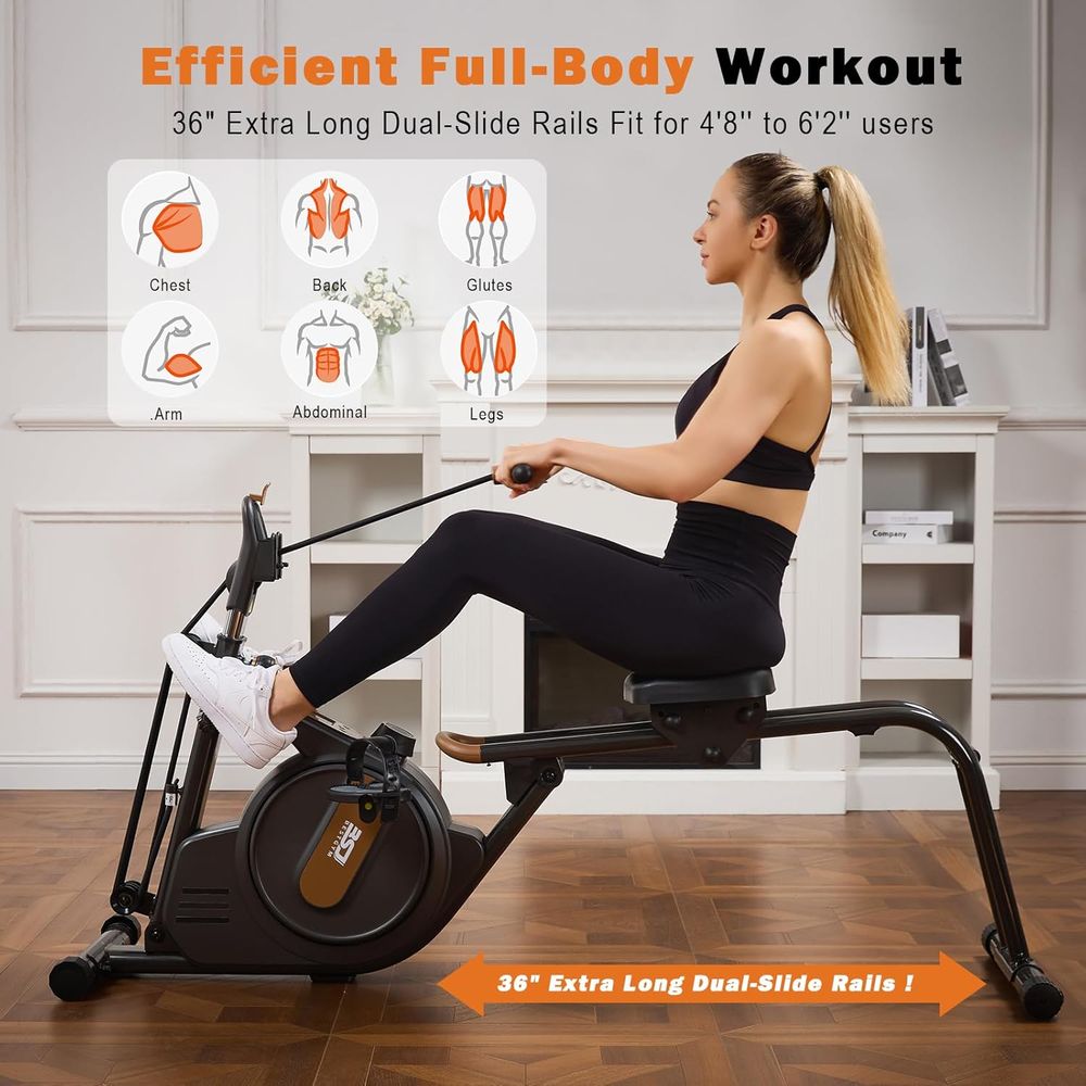 3 in 1 Rowing Machine, Rower w - Home Gym No Equipment ulasan dan harga