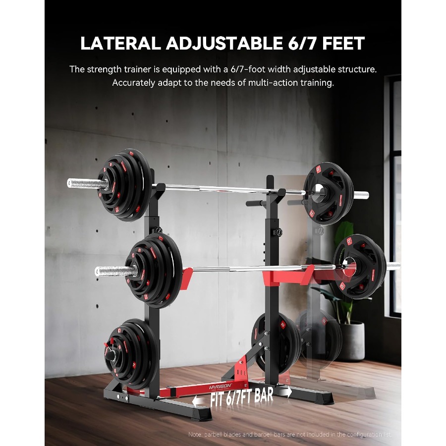 Heavy Duty Squat Rack, Bench P - Home Gym Half Rack ulasan dan harga