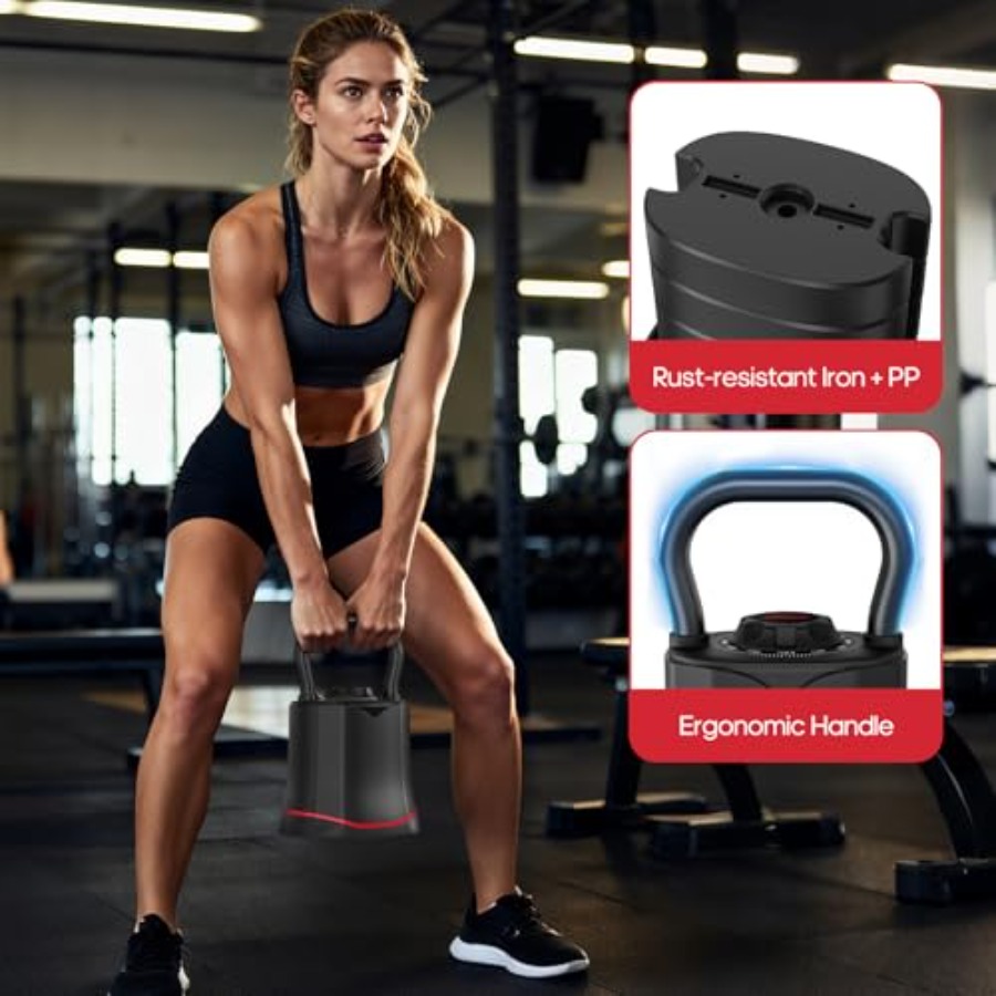 40LB Adjustable Kettlebell Set - Home Gym Kettlebells ulasan dan harga