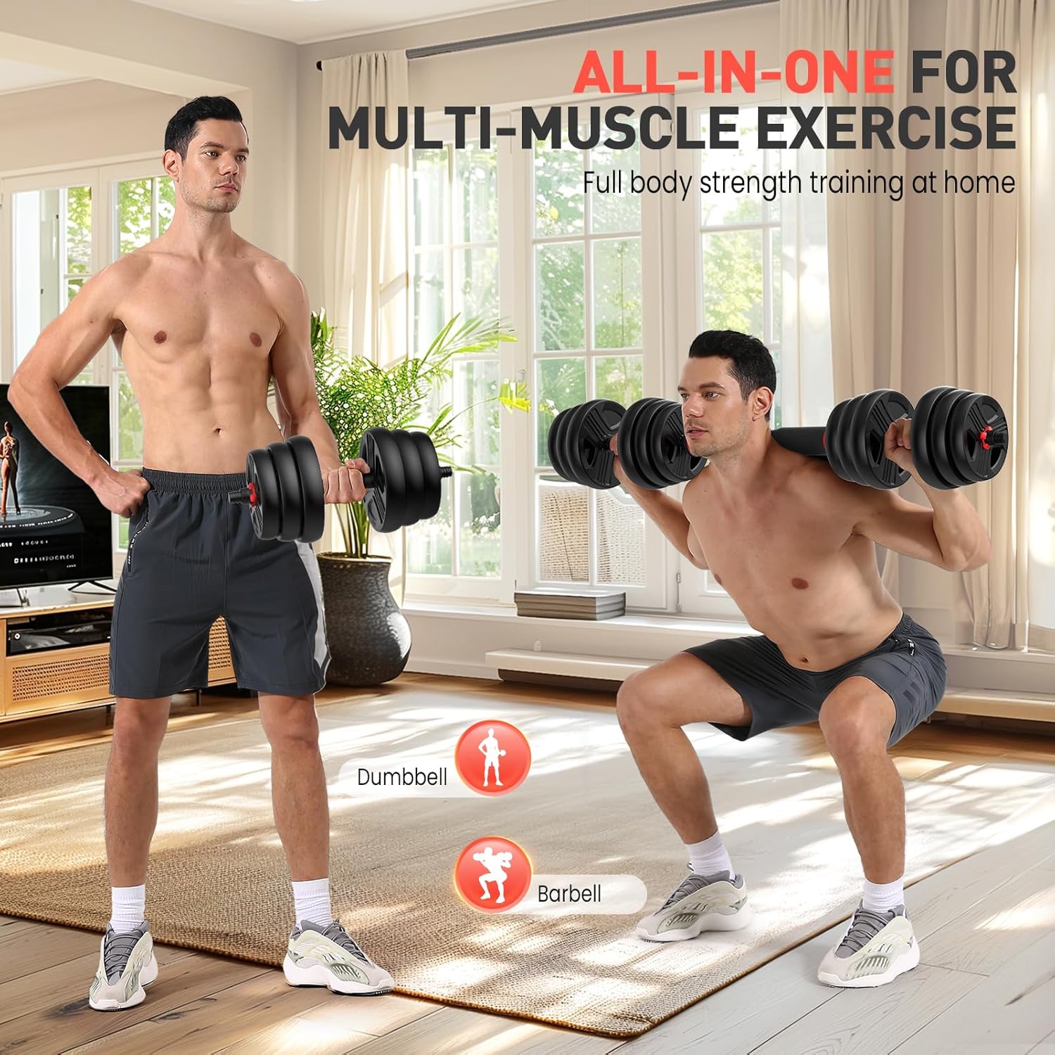 Adjustable Dumbbells,30lbs Fre - Home Gym Used ulasan dan harga