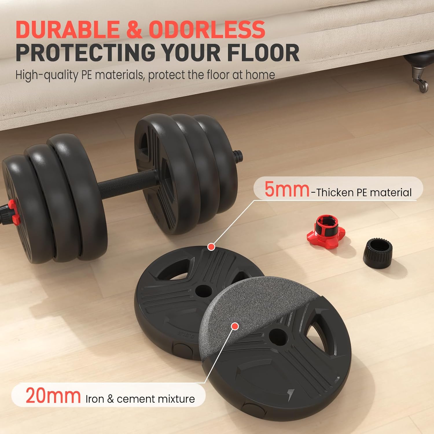 Adjustable Dumbbells,30lbs Fre - Home Gym Used ulasan dan harga
