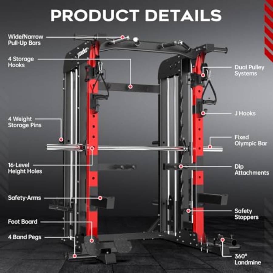 Home Gym Power Cage 2000LB Squ - Home Gym Cable Pulley System ulasan dan harga